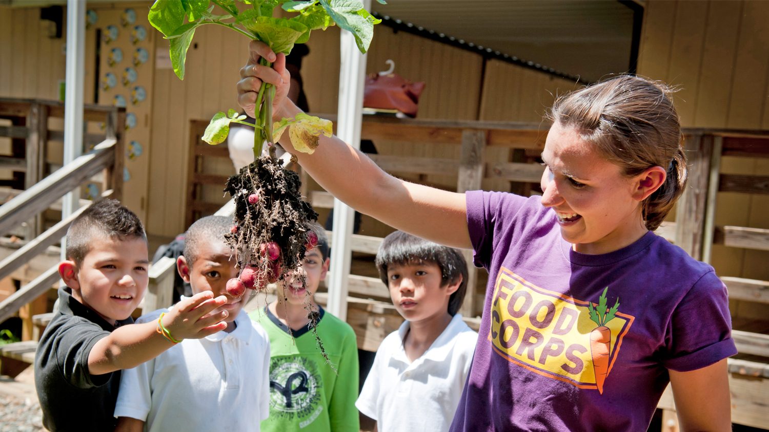 Teaching children about the value of local, fresh foods.