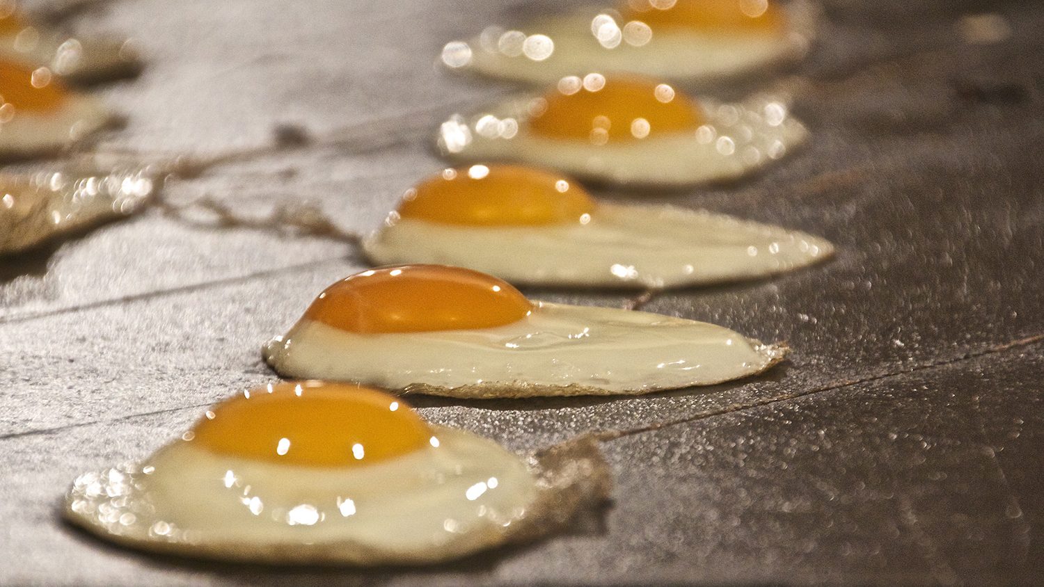 eggs on a griddle