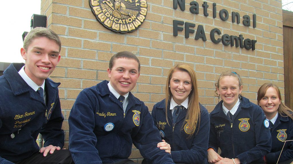 NC State Collegiate FFA members at national headquarters.