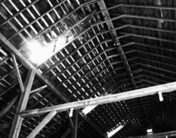 The soaring loft of SVAREC’s historic bank barn