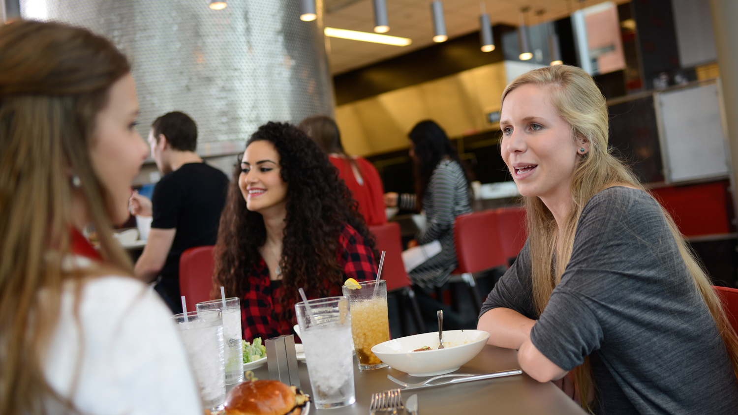 Students enjoying lunch at NC State's Talley Student Union