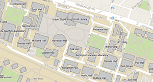 Map of NC State central campus