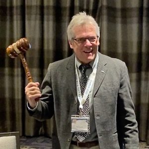 Prof. Tom Kwak with official American Fisheries society gavel.