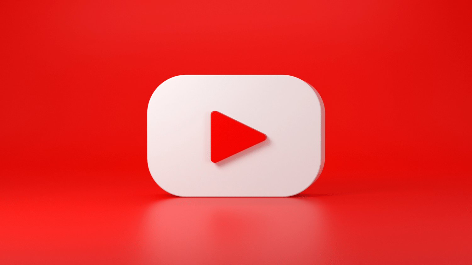 YouTube logo on a red background