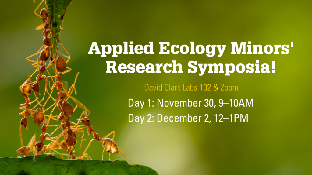 2022 Applied Ecology Minors' Research Symposia graphic