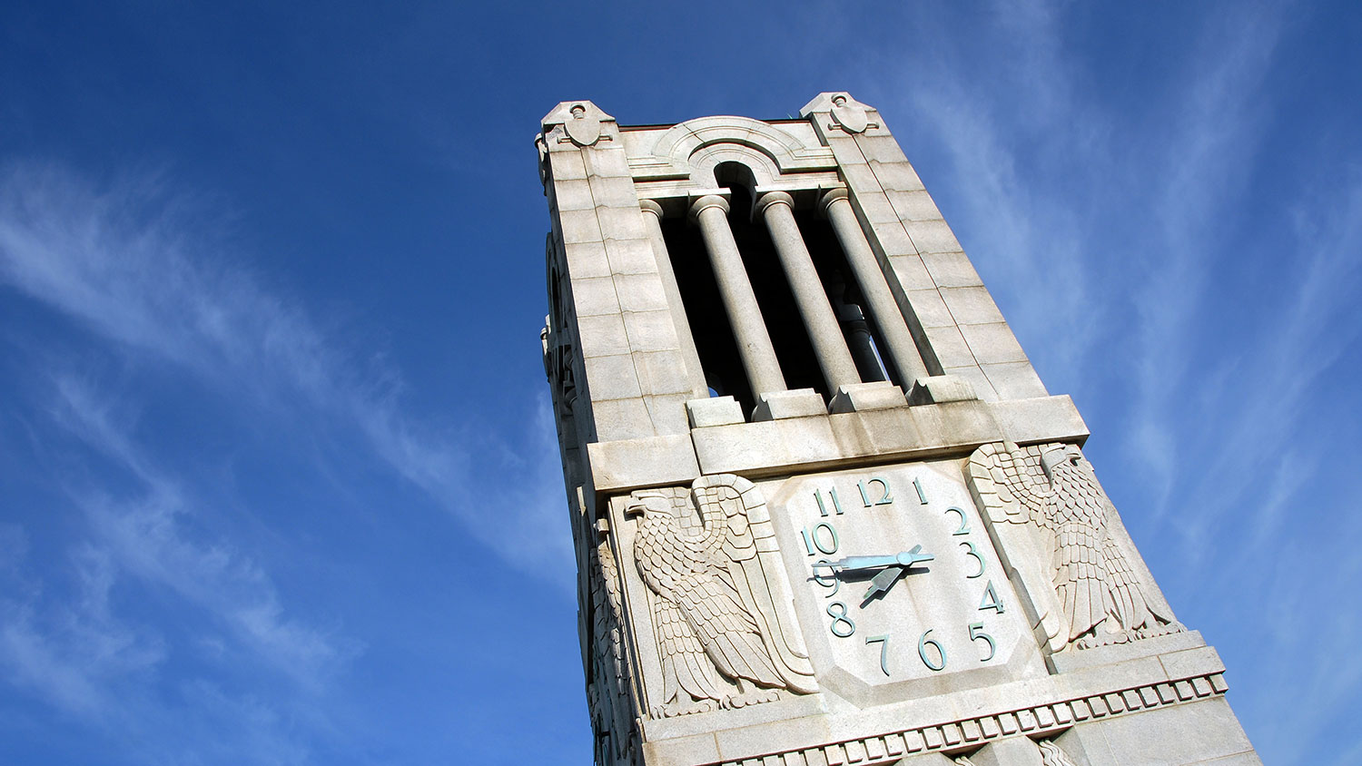 NC State belltower on a sunny day