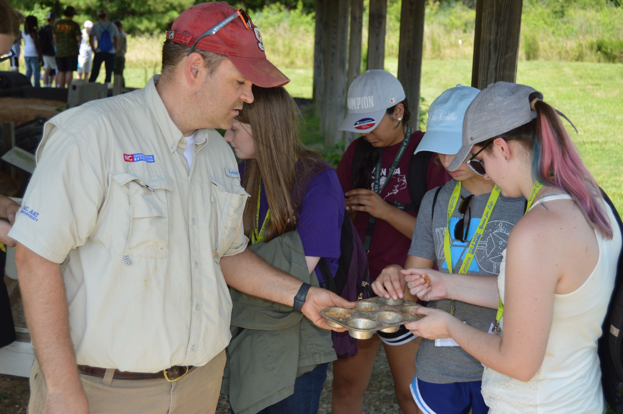 Conservation students learn about soil science