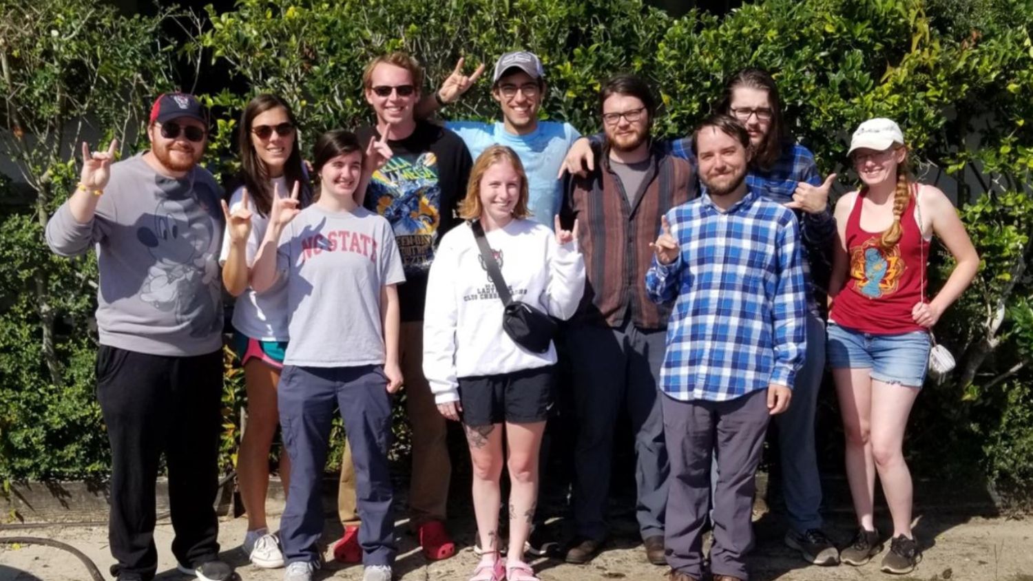 NC State Horticulture Sciences Graduate Student Association members pose as a group