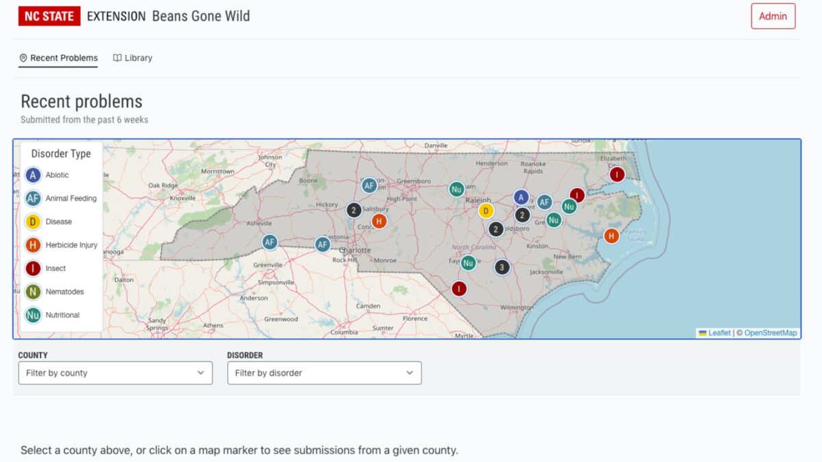 New Online Tool Maps ‘Beans Gone Wild’ | Crop and Soil Sciences | NC ...