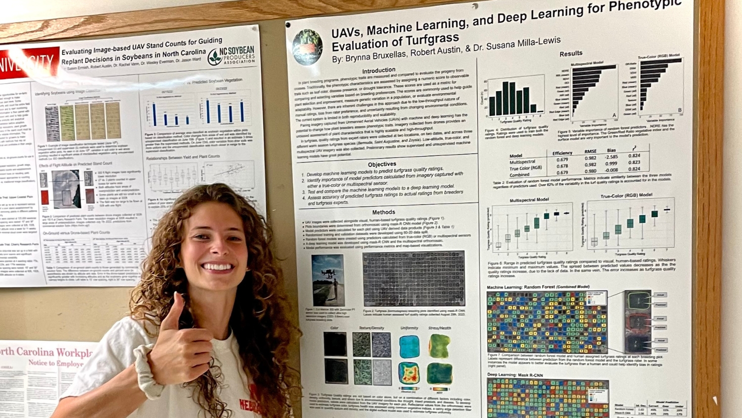 Brynna Bruxellas poses with her research poster