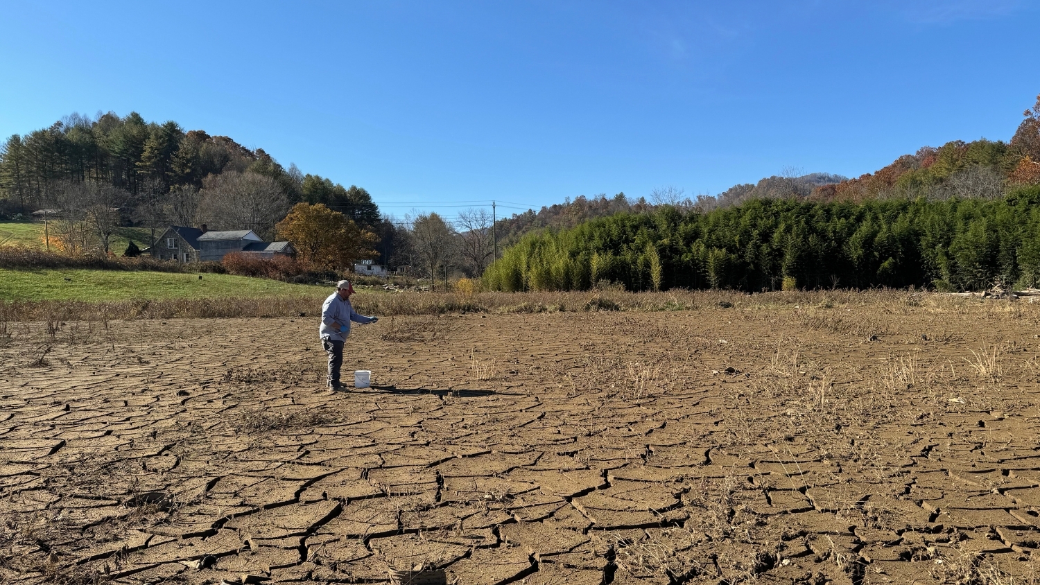 Steph Kulesza takes soil samples