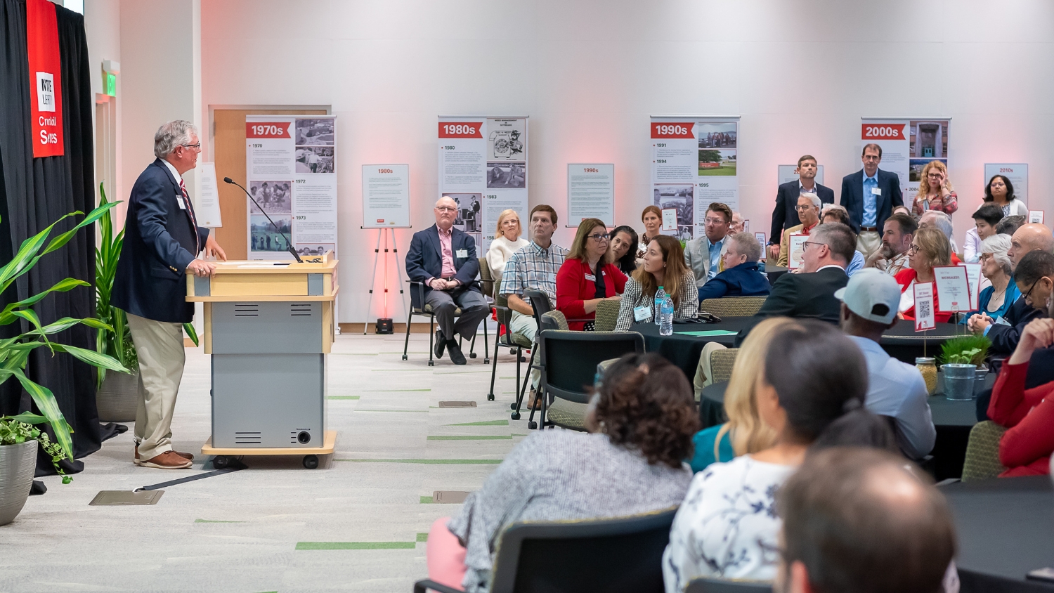 NC State's Crop and Soil Sciences Jeff Mullahey welcomes the audience to the department's 100 year anniversary celebration.