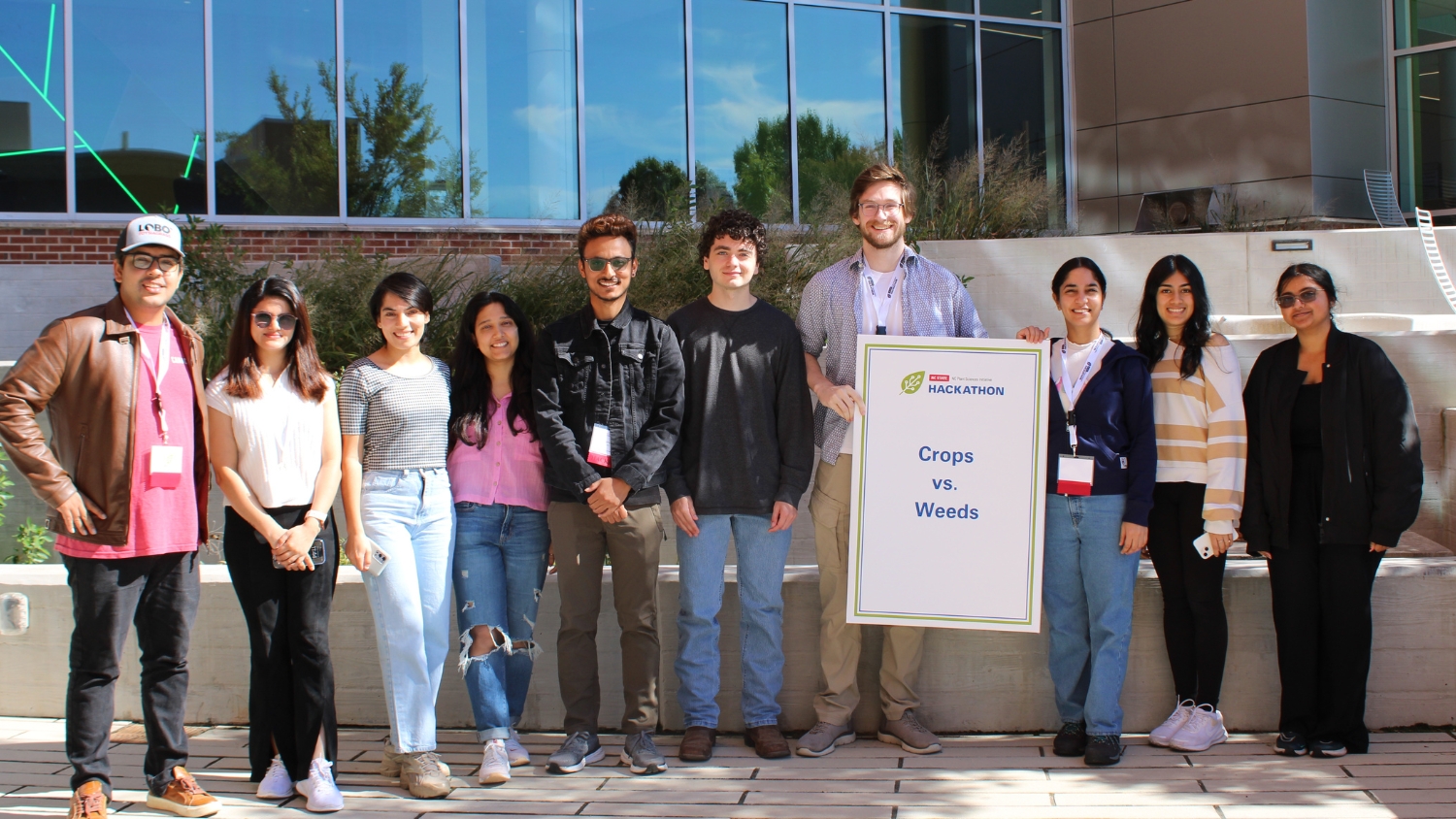 Balihar Kaur stands with other competitors in the 2024 N.C. PSI Hackathon.