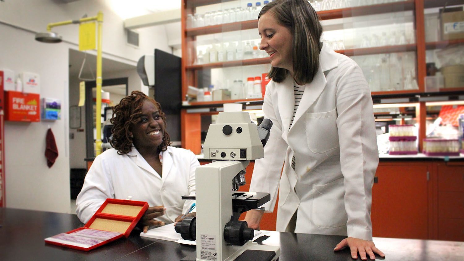 CALS Poultry Science Extension's Dannica Wall and Marissa Herchler