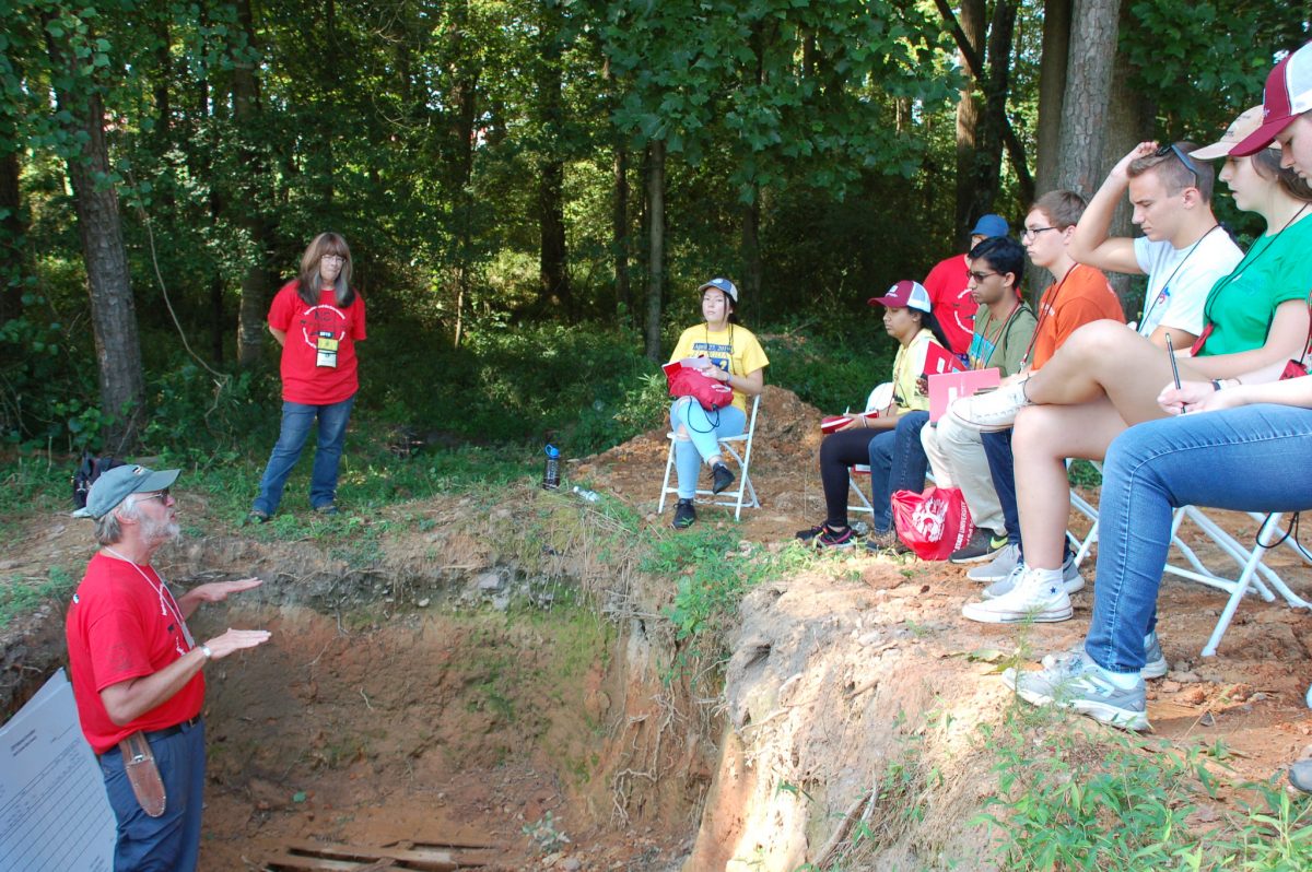 Envirothon Students Learn about soil horizons