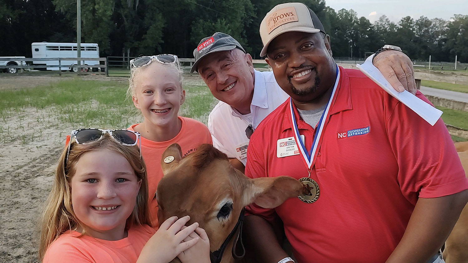 Rich Bonanno with two 4-H kids and Dalton Dockery