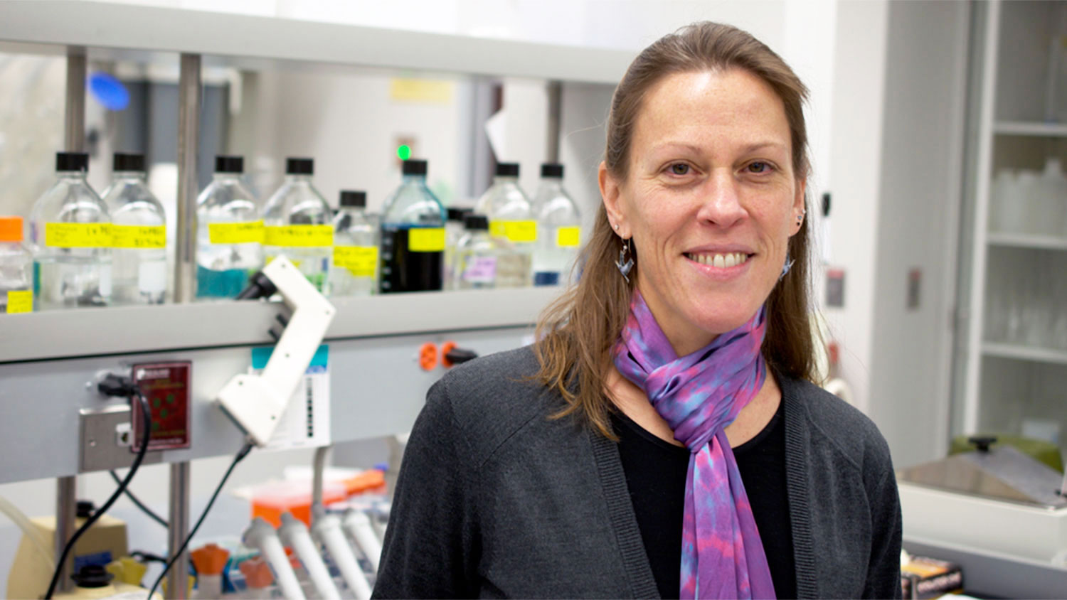 Dr. Melanie Simpson in a lab