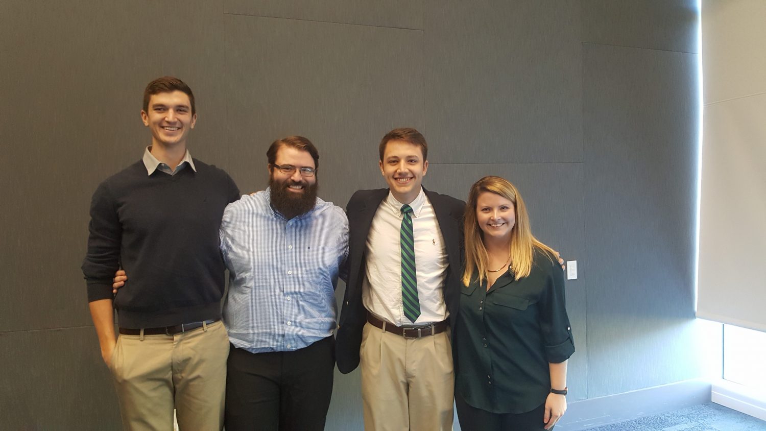 From left to right: Carl VanGessel, Nicholas Noel, Wendell Hutchens, Kendall Johnson