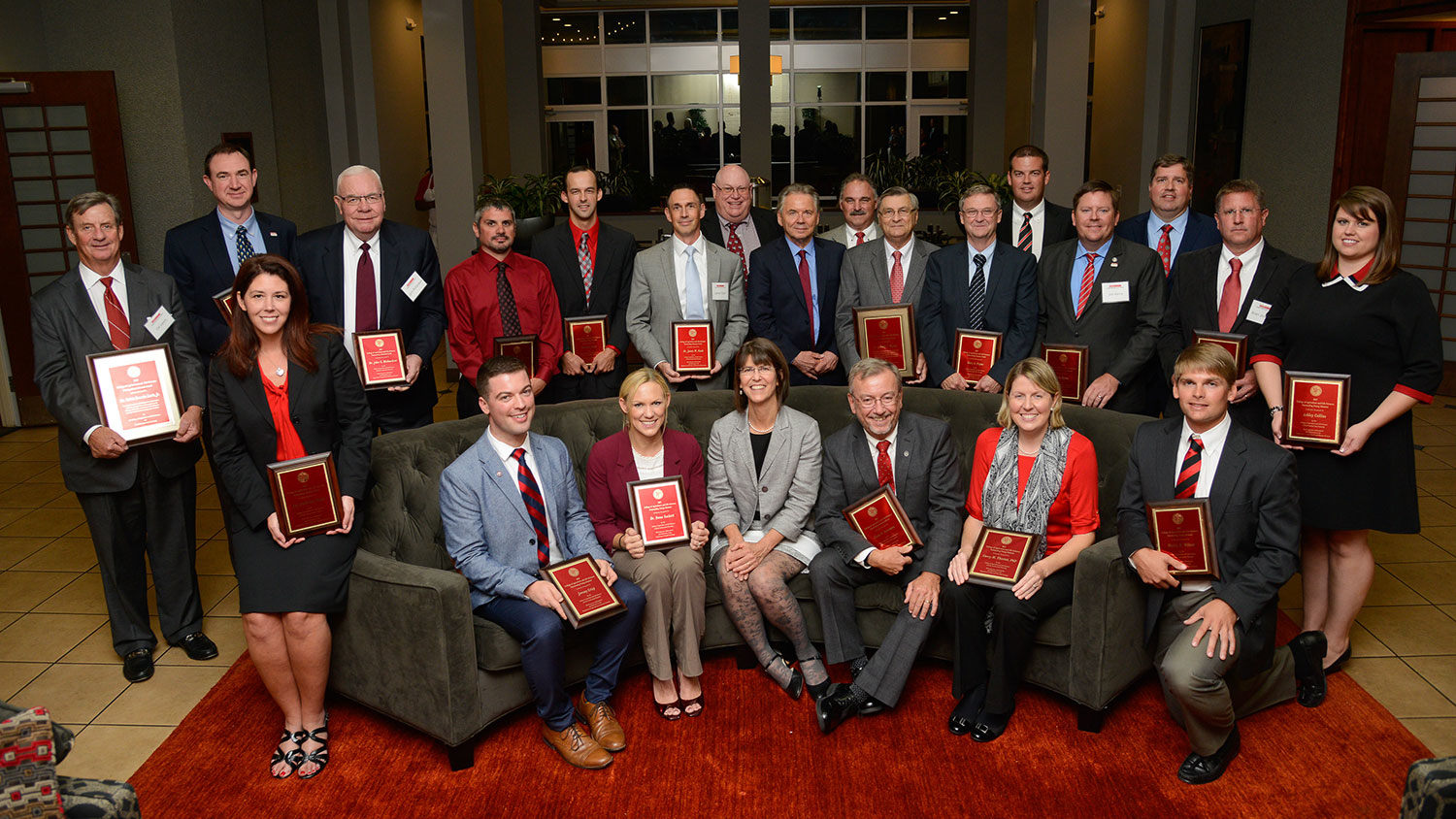 CALS alumni award winners gathered for a group shot at the ceremony