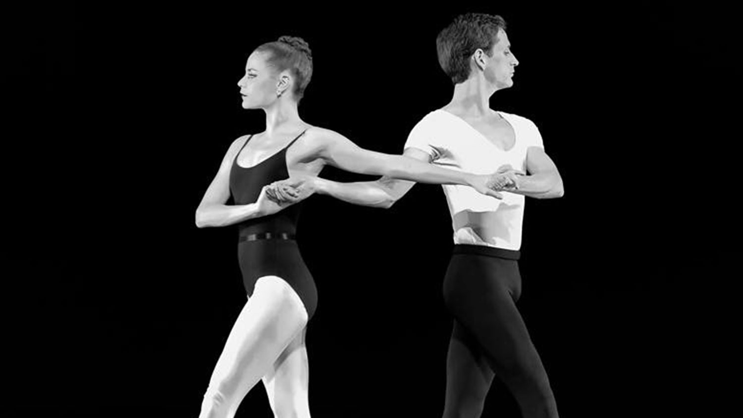 Two ballerinas posing