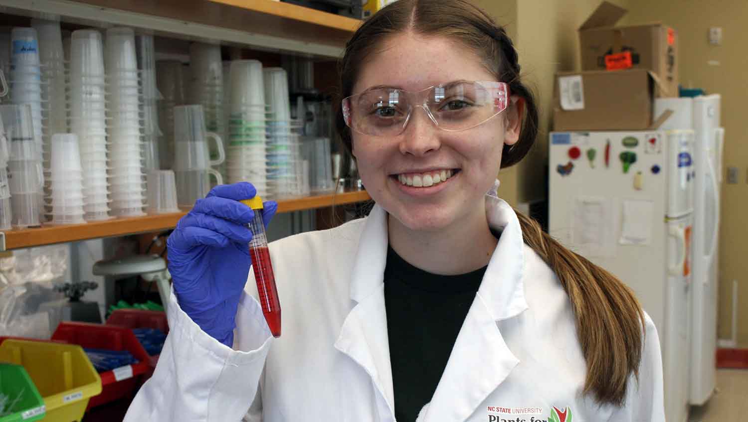 Brianna Haynes in PHHI lab