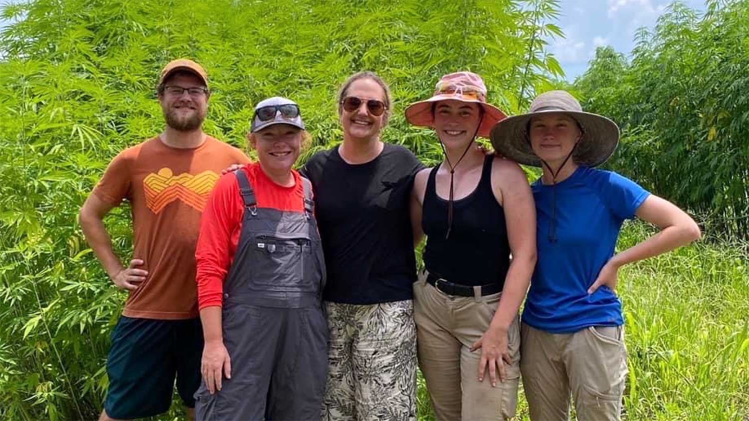 Jodi Driedger (center) with students