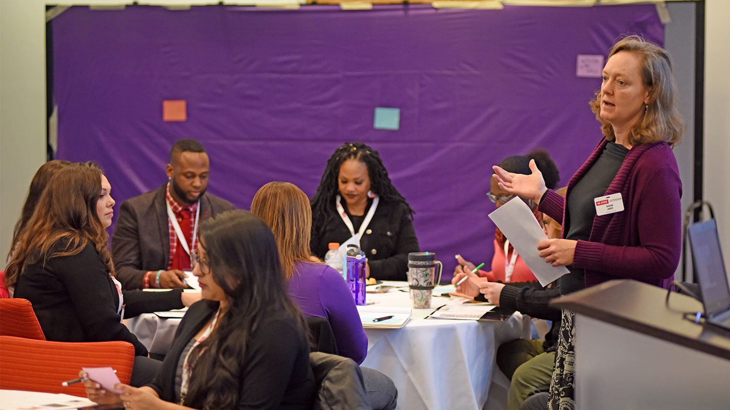 Staff during a leadership event