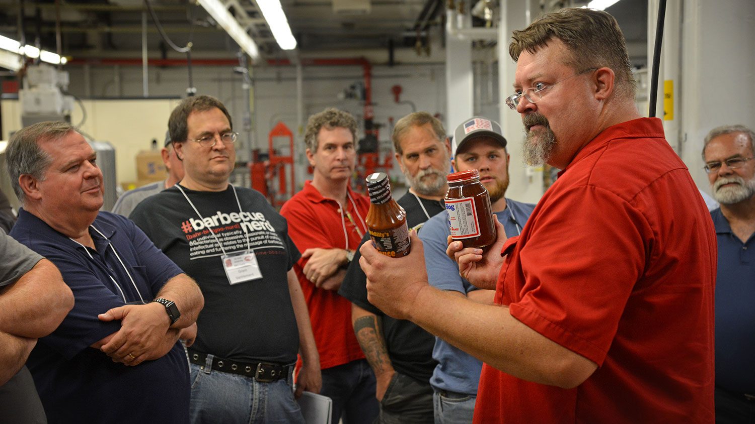 Dana Hanson talks to participants of NC State's BBQ Camp