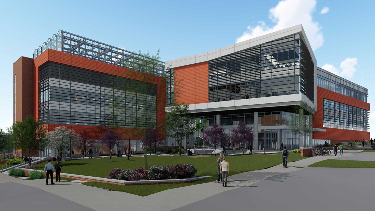 Rendering of under construction plant sciences building