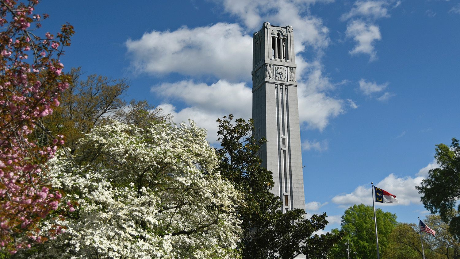 NC State Belltower on a sunny day