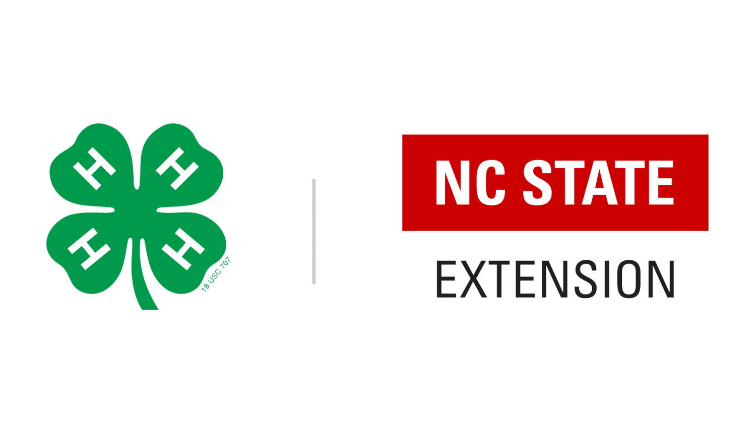 NC State Extension and 4-H logos paired side by side