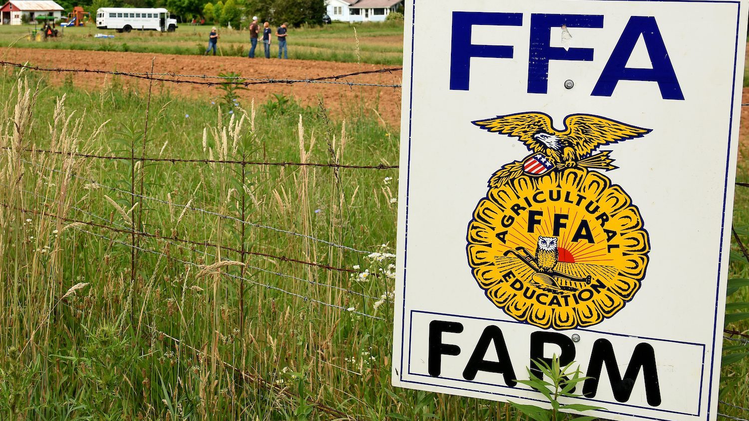 FFA sign on the FFA farm.