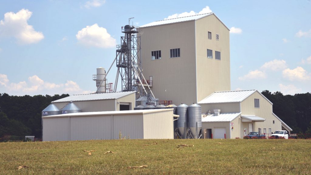 The NC State feed mill manufactures feed for all the animals at the Lake Wheeler Road Field Laboratory
