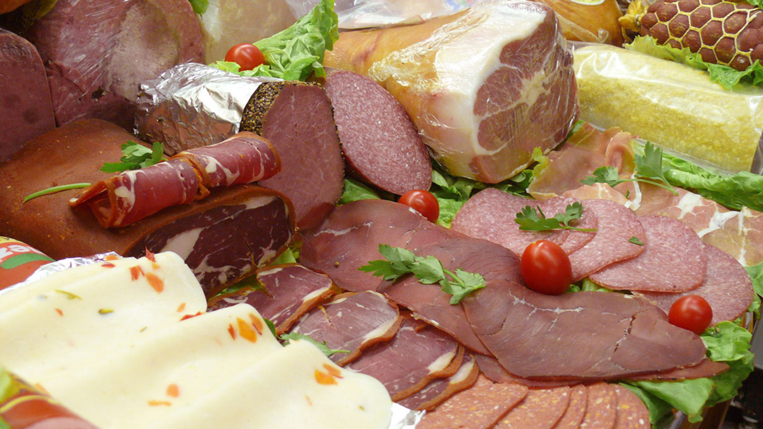 Different charcuterie meats.