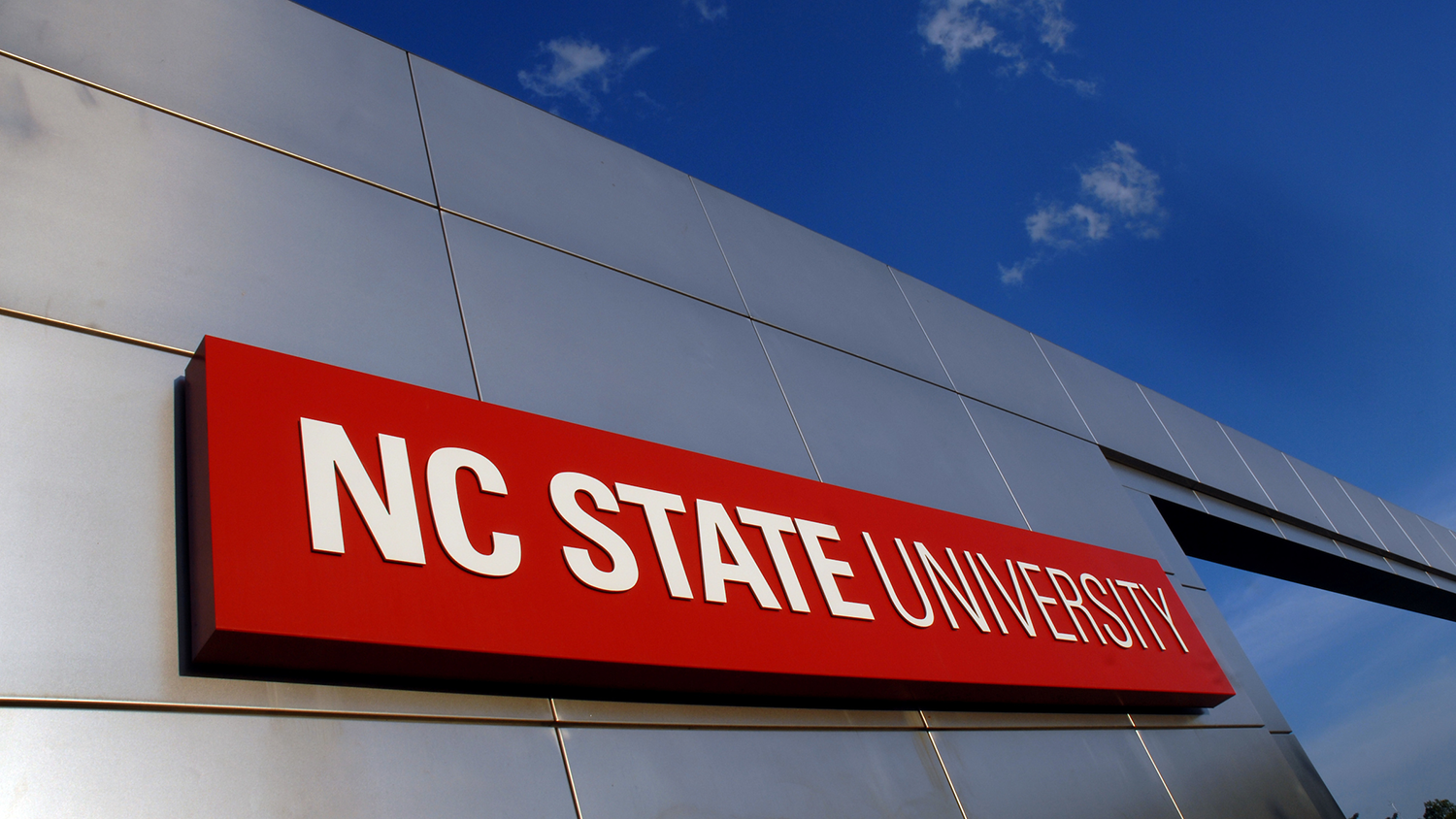 NC State campus gateway sign