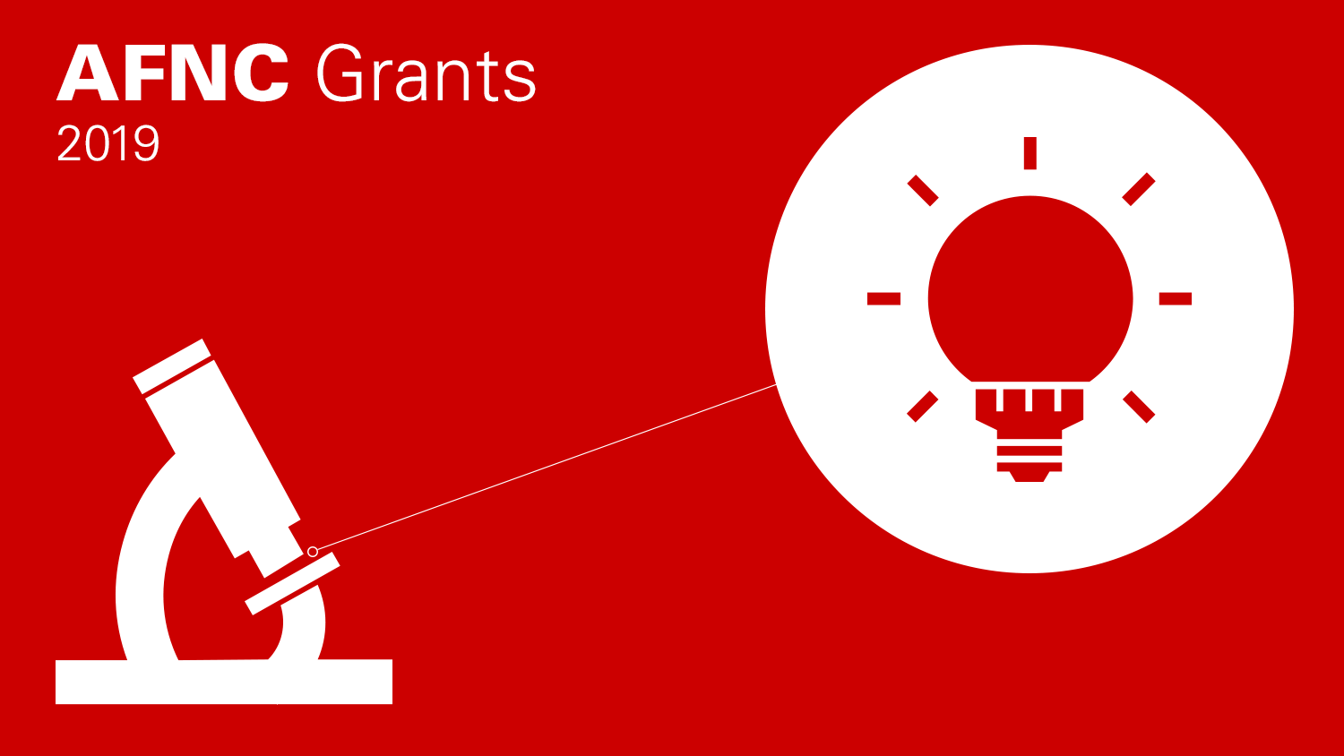 AFNC grants graphic with a microscope and lightbulb