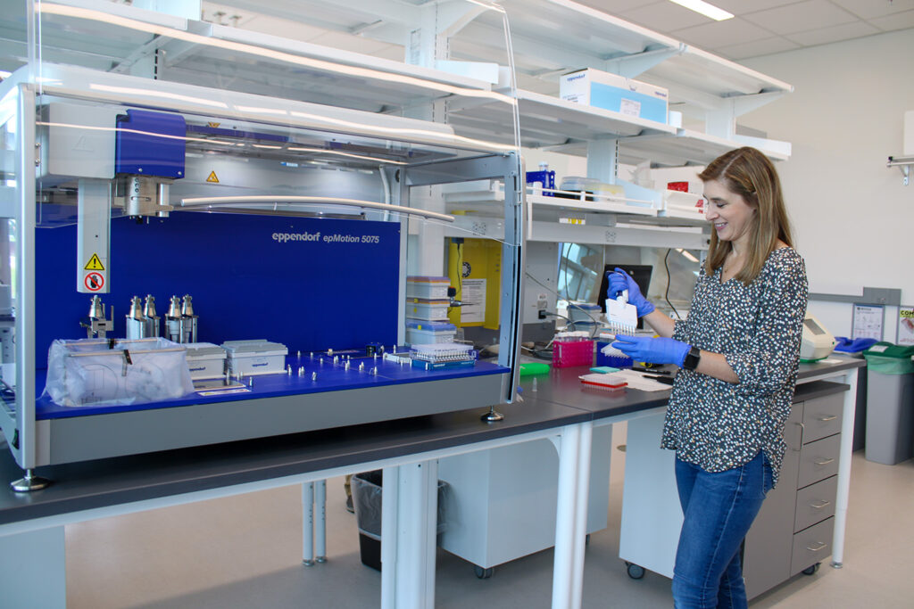 The Genomic Sciences Lab is one of 3 core facilities in the Plant Sciences Building