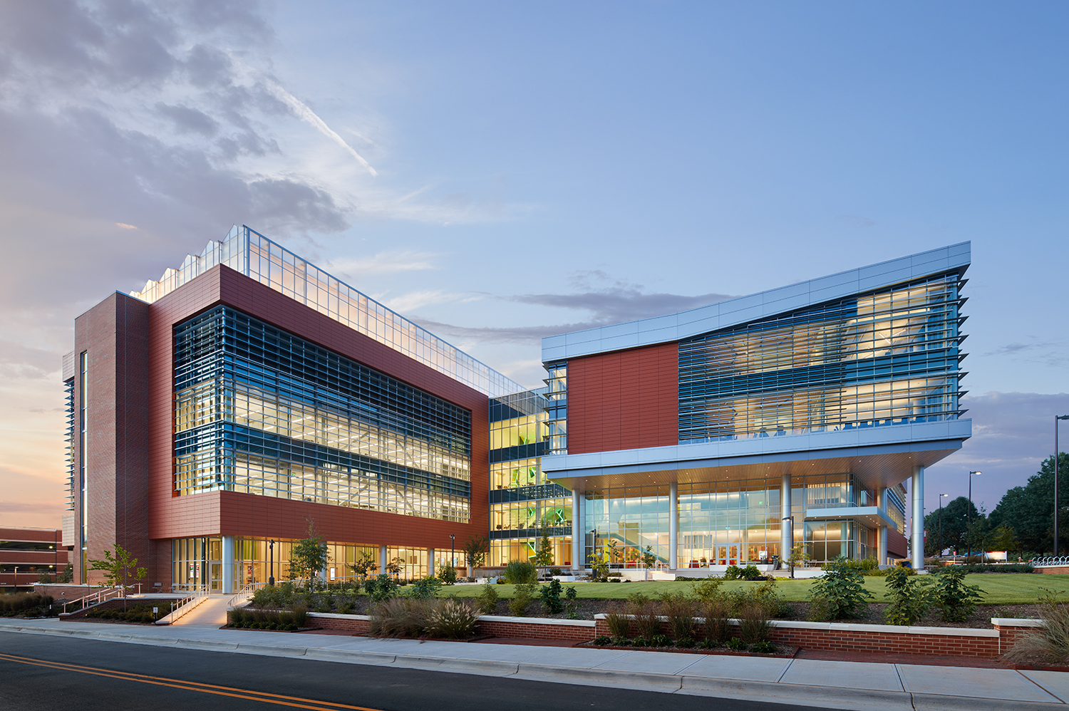 Plant Sciences Building at night