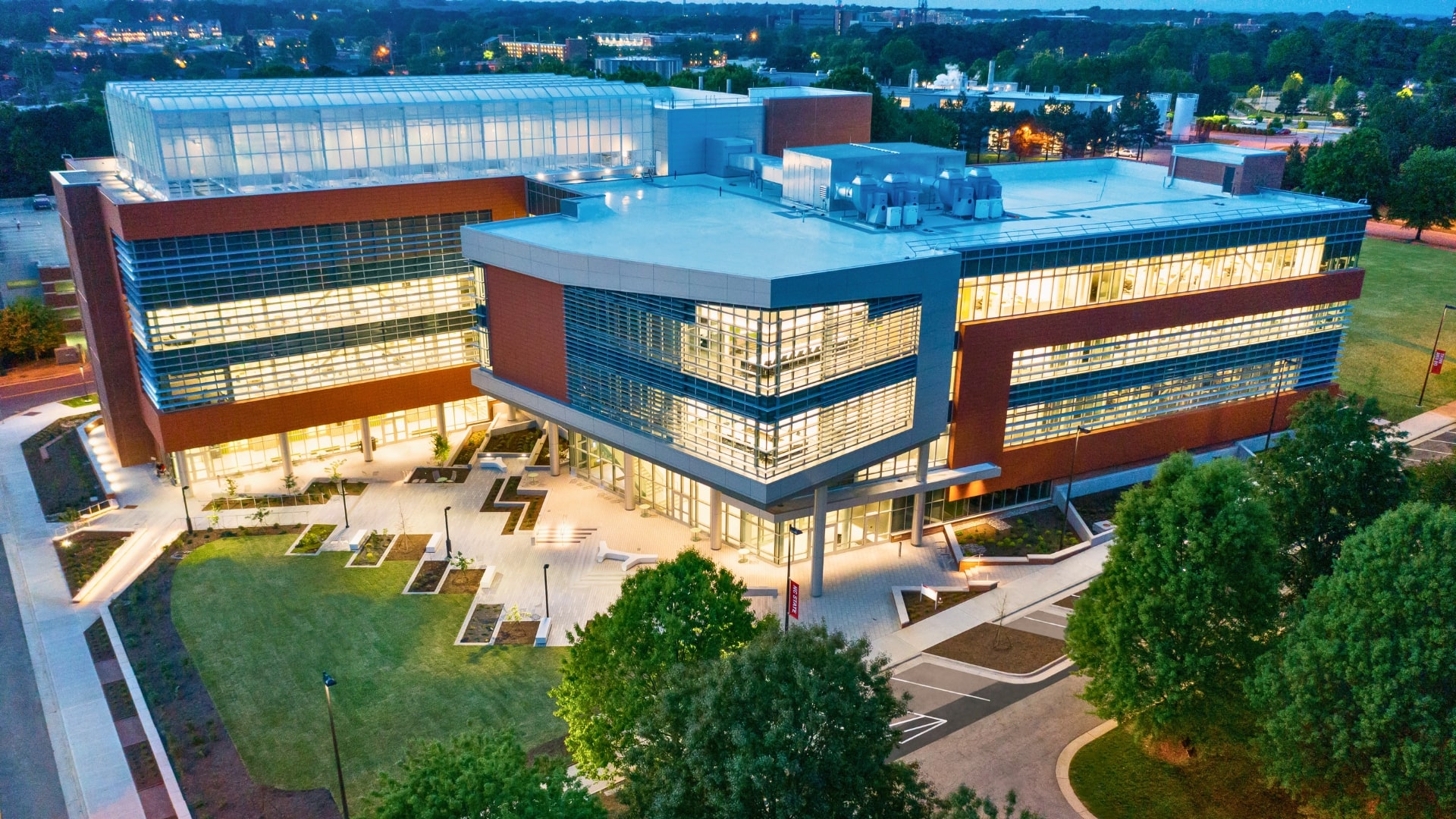 drone photo of the Plant Sciences Building