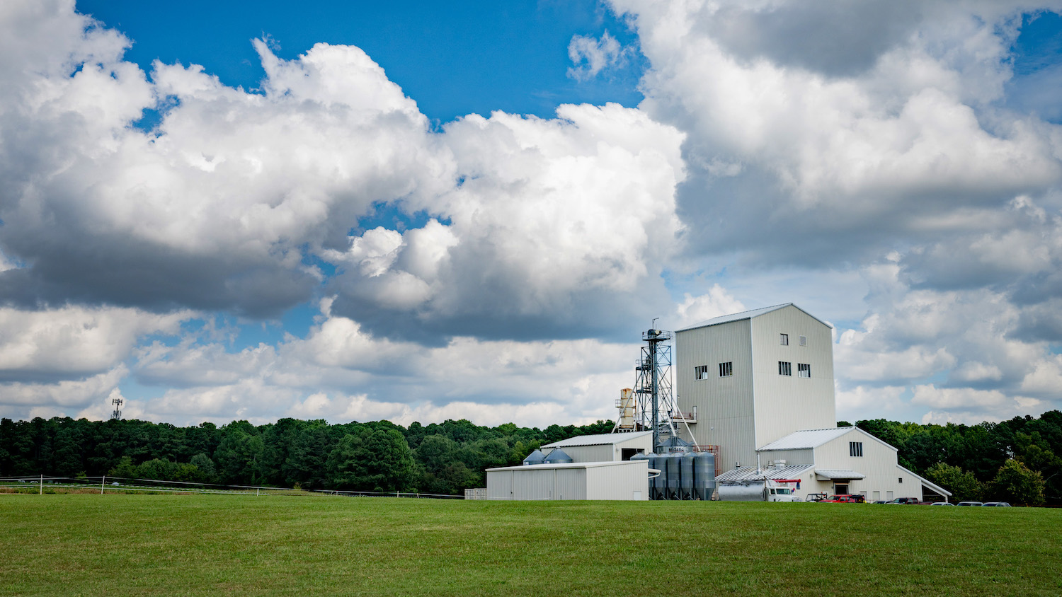 Feed Mill on a sunny day