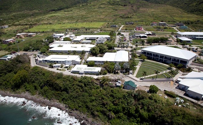 Aerial view of Ross University School of Veterinary Medicine