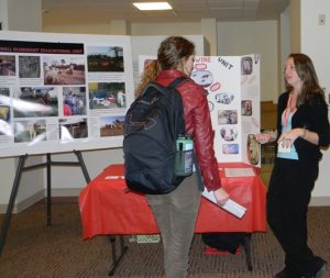 Women in front of poster presentation