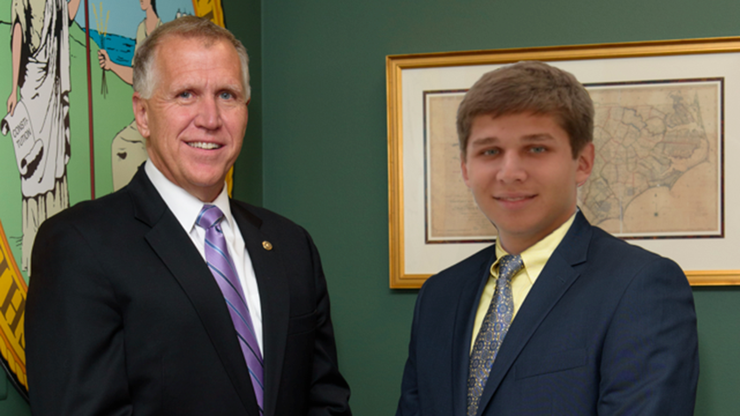 Sen. Thom Tillis and Ethan Holland