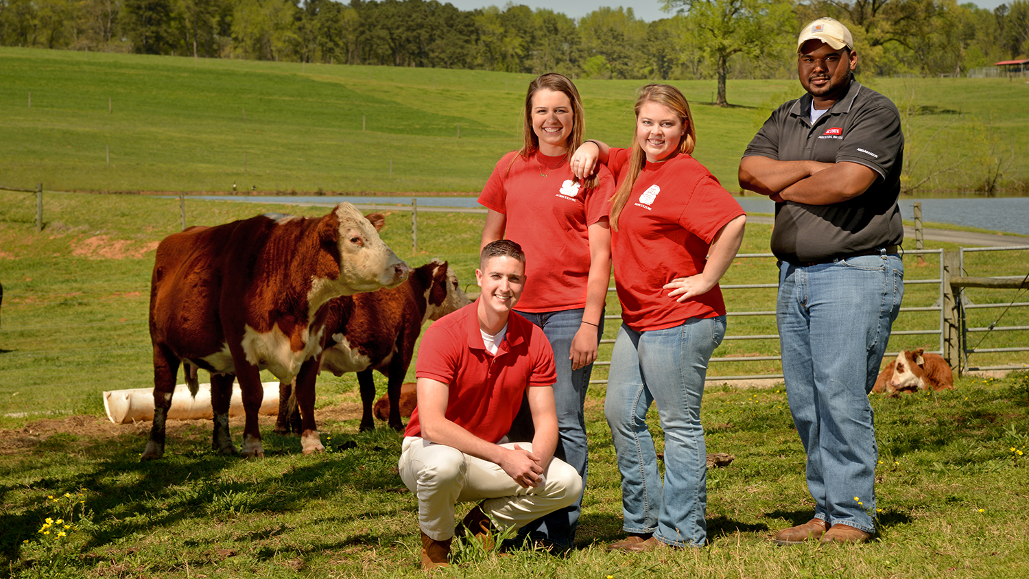 AGI students on a farm.