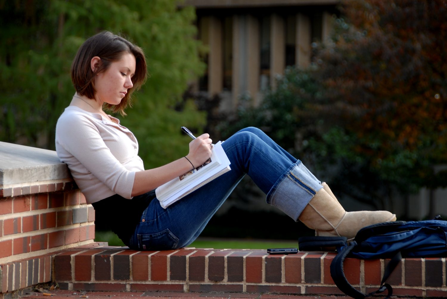 NC State student on campus