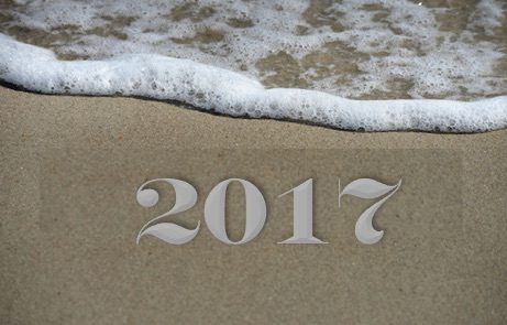 2017, written across a beach scene