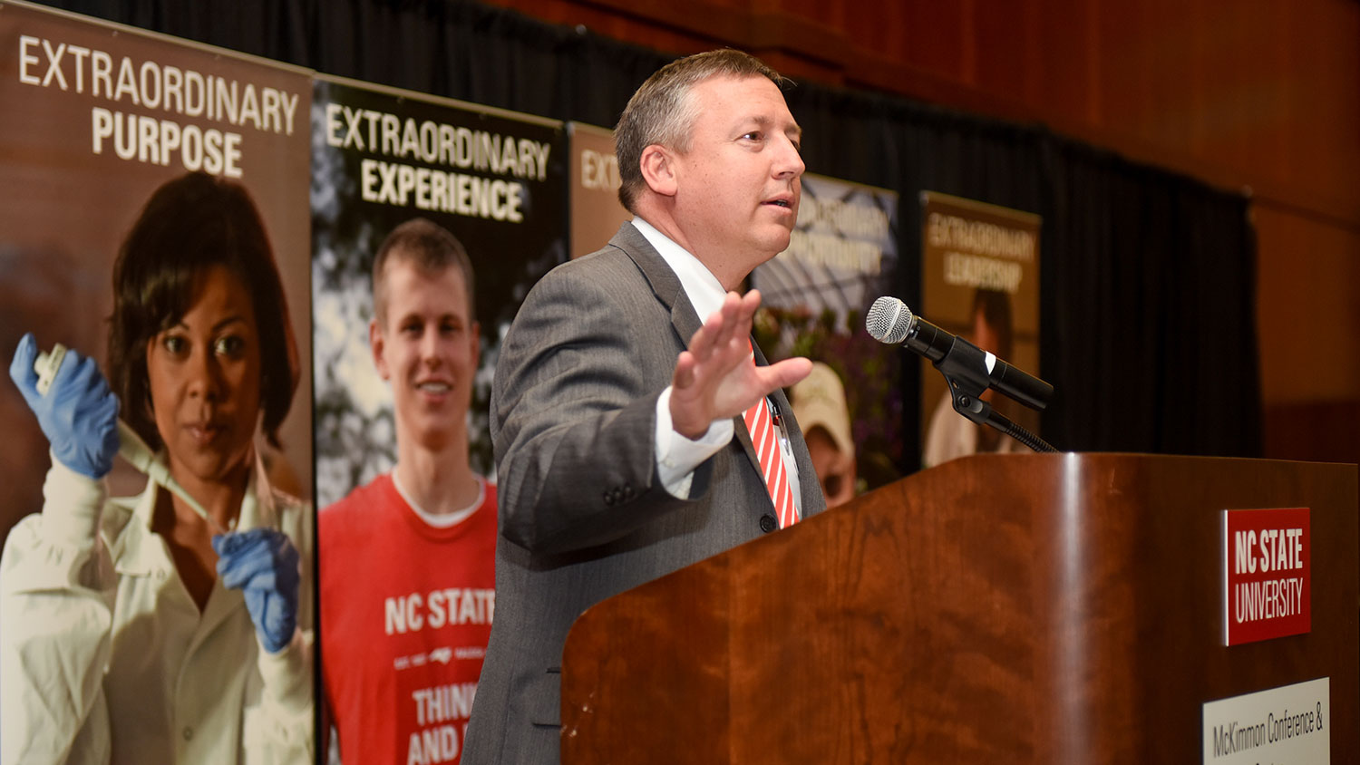 CALS Dean Richard Linton speaking at the CALS campaign kick-off event