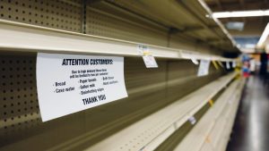 bare grocery shelves