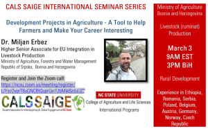  CALS SAIGE CALS International Programs event on March 3 at 9 a.m.