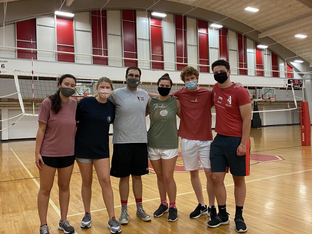 Alisa Andrews and the Thomas Jefferson intermural volleyball team take a group picture after the tournament.